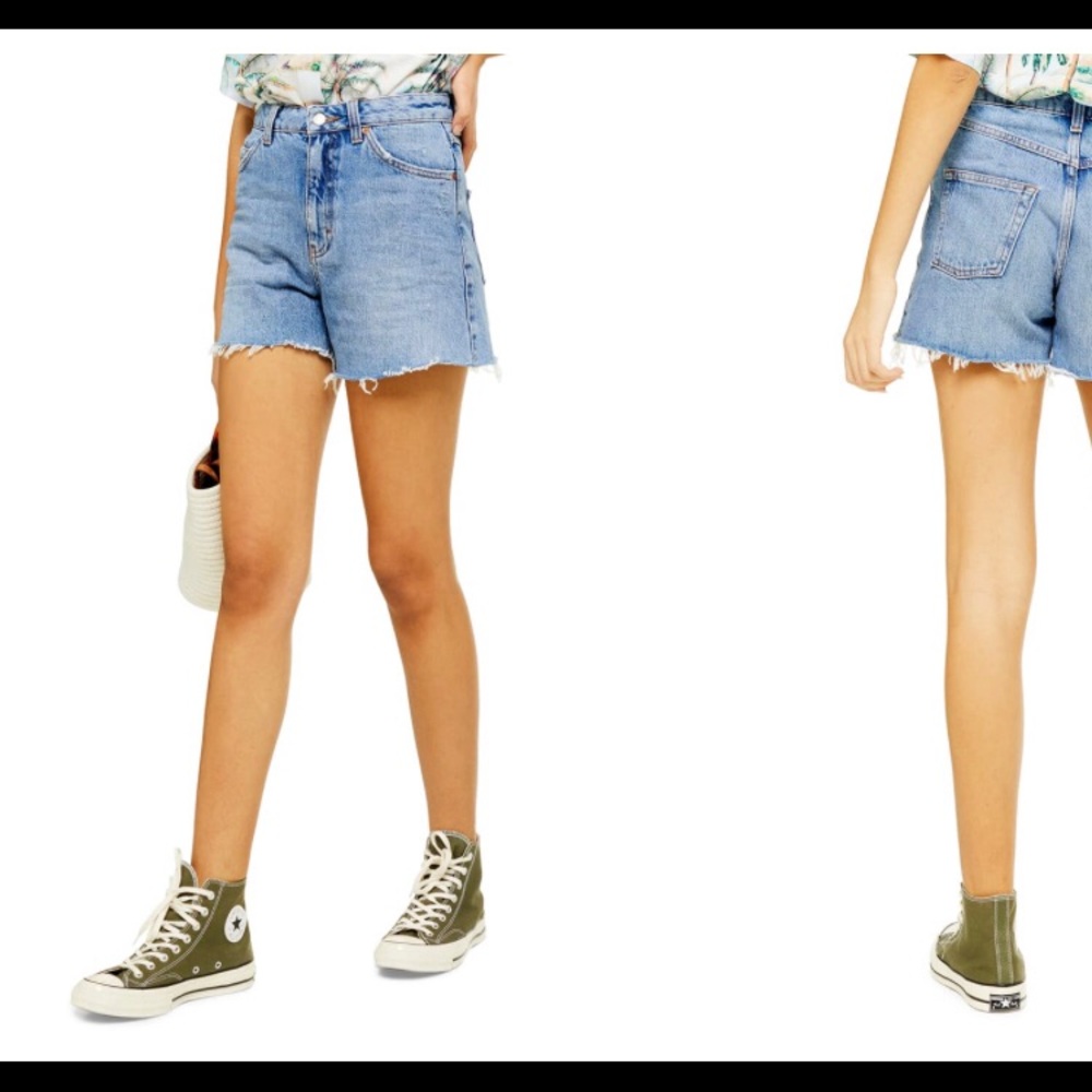 NWT Top shop High waist cut off shorts